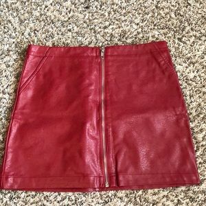 Faux Leather Skirt